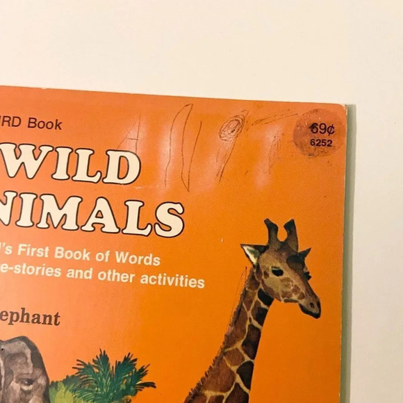 Vintage 1977 Wild Animals Golden Word Bird Book Paperback Golden Press - Picture 2 of 16